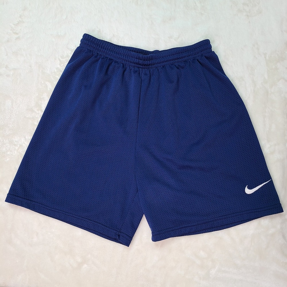 Vtg 90s Nike Team Sports Mesh Basketball Shorts Mens M Blue Embroidered Swoosh